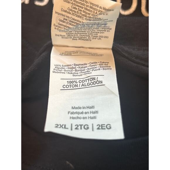 NWOT Gildan Men's Cut AMZLPEAK Amazon Black T Shirt Last Mile Size 2XL - Picture 4 of 5